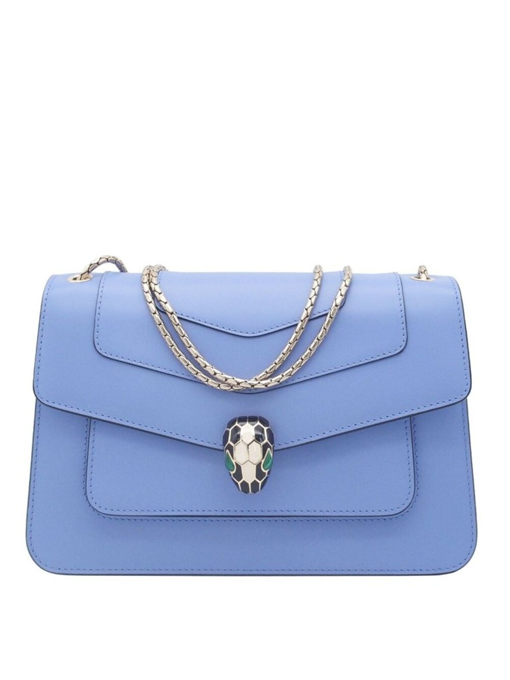 Bvlgari Serpenti Forever Chain Shoulder Bag Lavender Leather